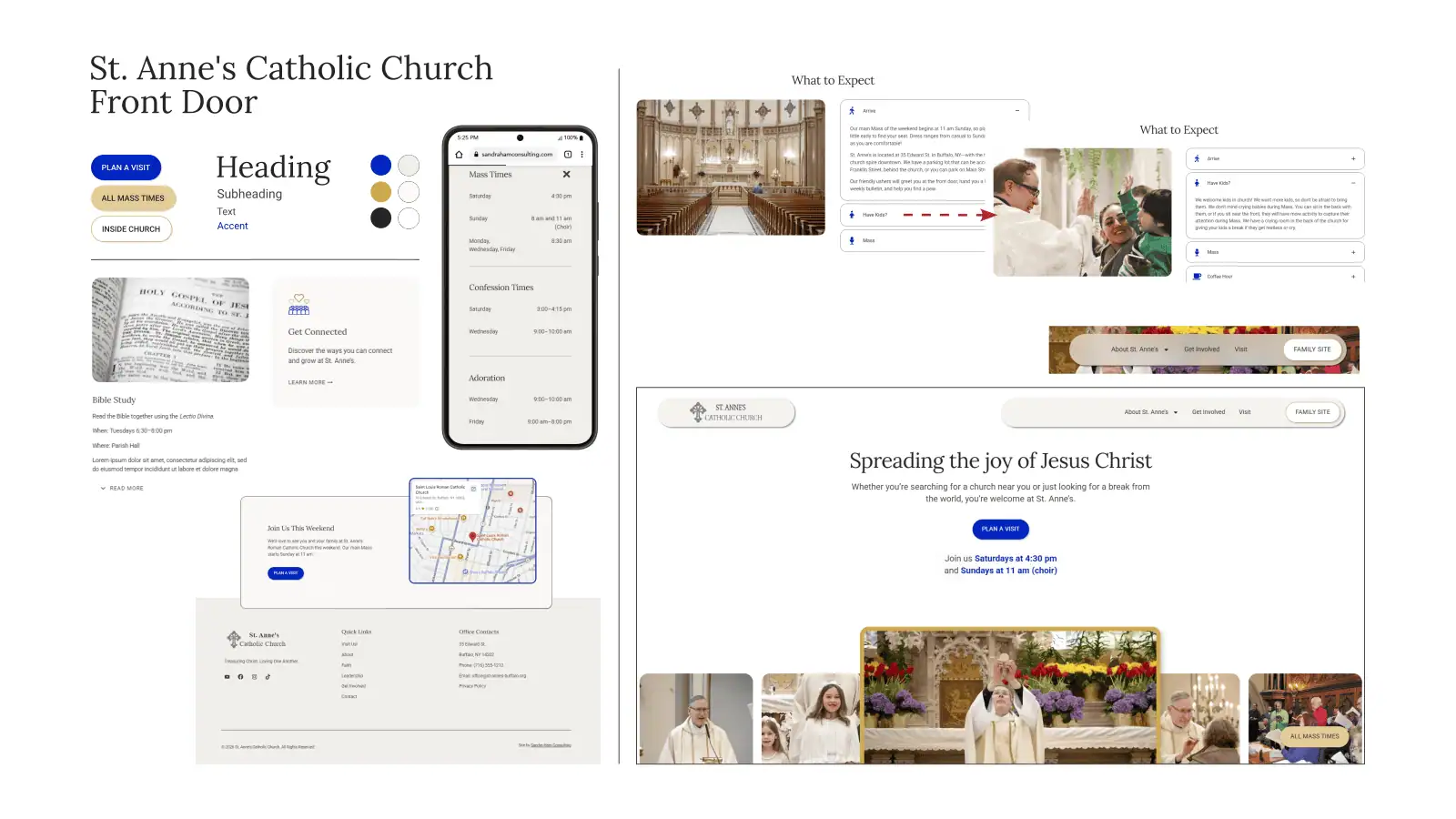 Portfolio for St. Anne's Front Door.